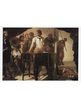 Bernardo Cavallino Mucius Scaevola Confronting King Porsenna Vintage Unposted Ar